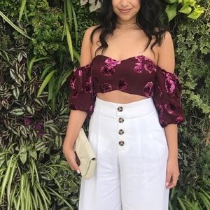 For Love & Lemons sleeve top Worn once. Size small